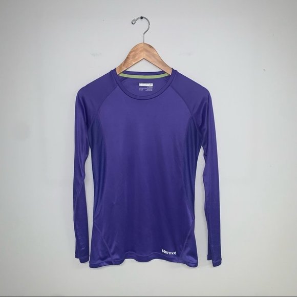 Marmot Long Sleeve  Top Workout Running Base Layer‎ Purple Women’s Size Small - Picture 2 of 8